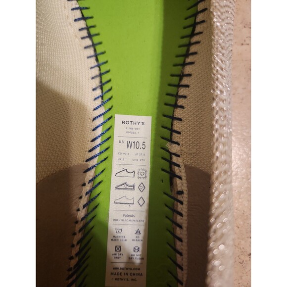 Rothy's "The Knot Point II" Flats in "Diamond Metallic" Silver Size 10.5 - Picture 6 of 12